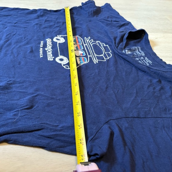 Patagonia Men’s XL Slim Organic Cotton Tee T Shirt Navy Blue Van Santa Monica - Picture 4 of 5
